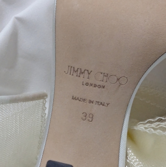 NIB Jimmy Choo Ivory White Aveline 100 Bow Stiletto Heel Sandal Size EU 39 - Picture 11 of 12